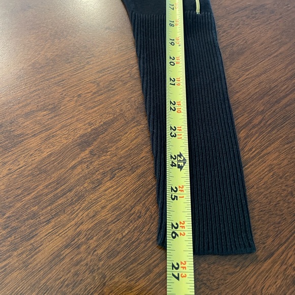 Michael Kors Black Knit Sweater Dress XS Gold Zip Open Shoulder Sexy π₯π₯π₯ - Picture 14 of 16